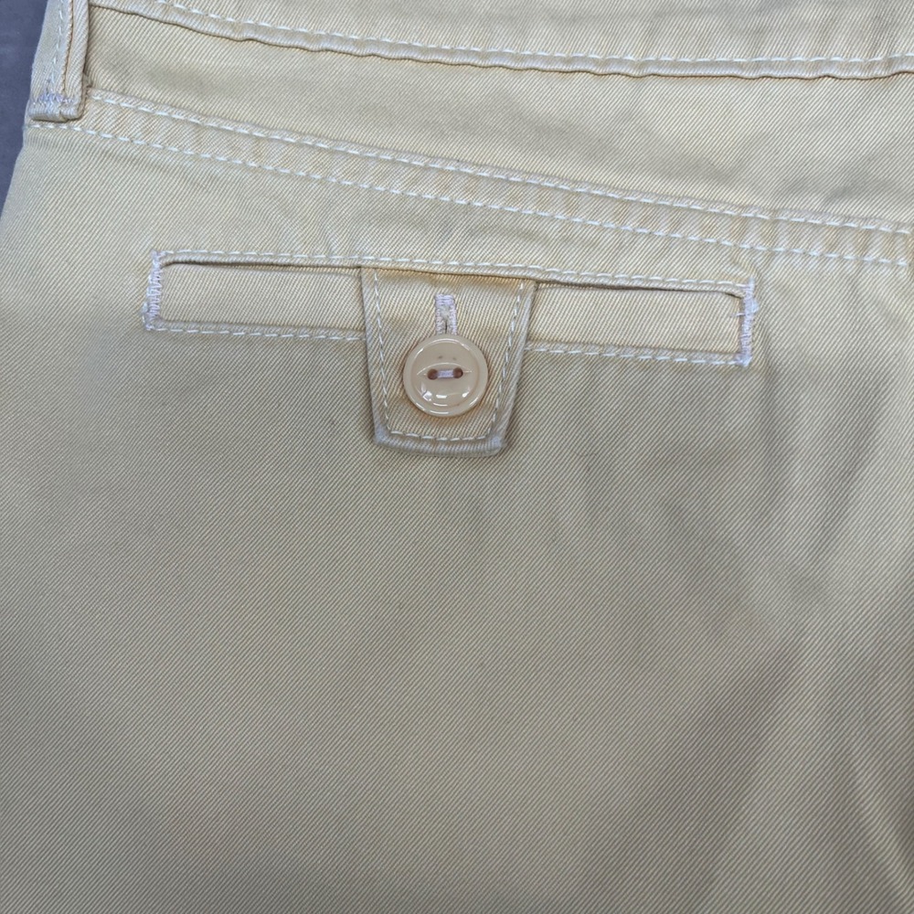 Levi's Bermuda Shorts Women 10 Yellow Stretch Twill Cotton Twill Chino - Picture 6 of 10